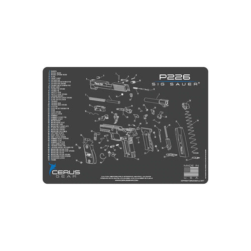 SIG P226 SCHEMATIC GRAY/BLUE