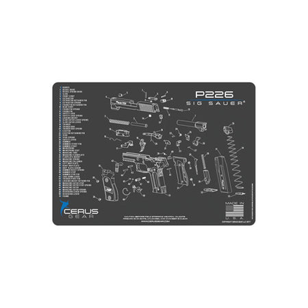 SIG P226 SCHEMATIC GRAY/BLUE