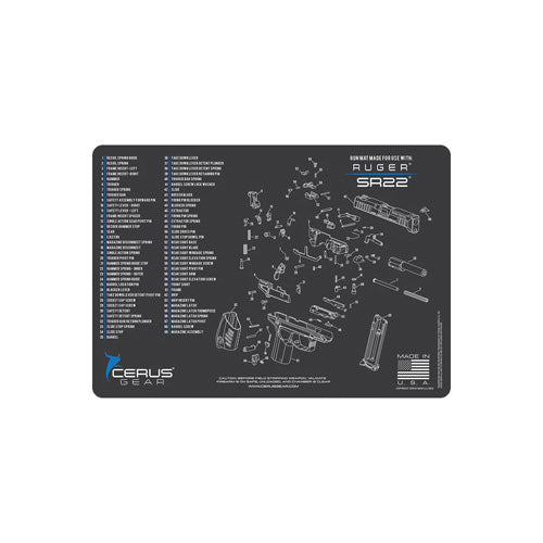 RUGER SR22 HANDGUN MAT 17X12 GRAY
