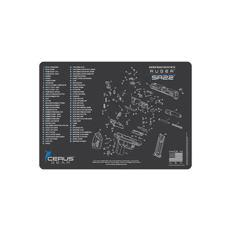 RUGER SR22 HANDGUN MAT 17X12 GRAY