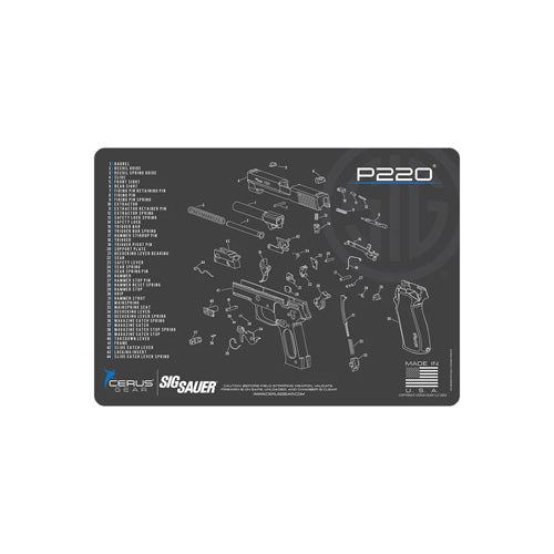 SIG SAUER P220 HANDGUN MAT 17X12 GRAY