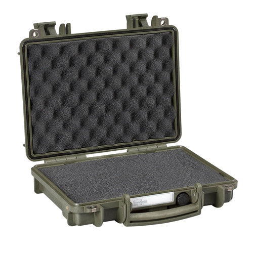 SINGLE PISTOL CASE GRN PRE CUBED FOAM