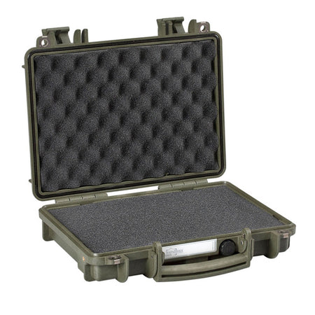 SINGLE PISTOL CASE GRN PRE CUBED FOAM