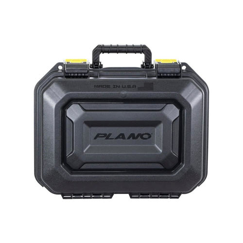 Plano All Weather 2, 2 Pistol Case, 14"x10"x5", Pluck to Fit Foam, Black and Yellow PLA118LG