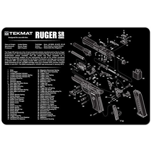 TEKMAT RUGER SR9/SR40 - 11X17IN