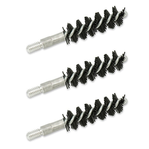 3/PK NYLON PISTOL BRUSH .357 / .38 CAL / 9MM 8/32 M THR