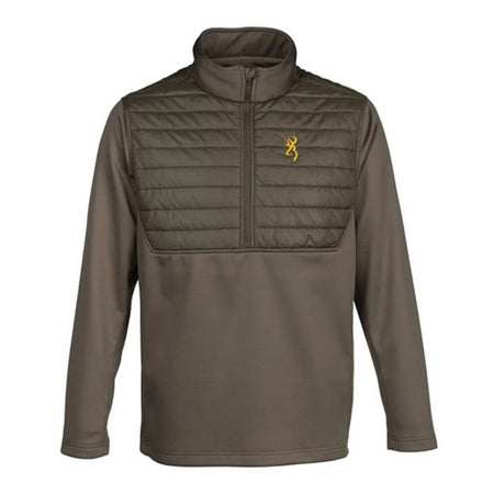 SHIRT HYBRID 1/4 ZIP MAJOR BROWN 2XL