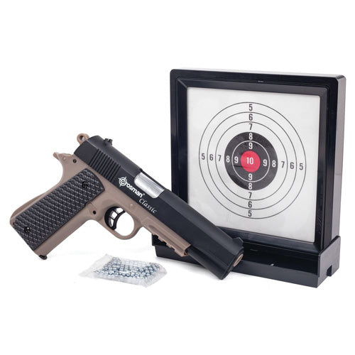 CLASSIC 1911 PISTOL KIT - 1911 AIR PISTOL, STICKY TARGETS, 250/CT BBS
