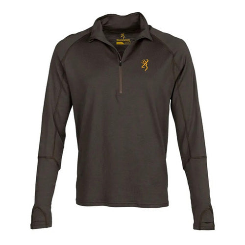 SHT/MERINO/1/4 ZIP/MAJOR BROWN/XL