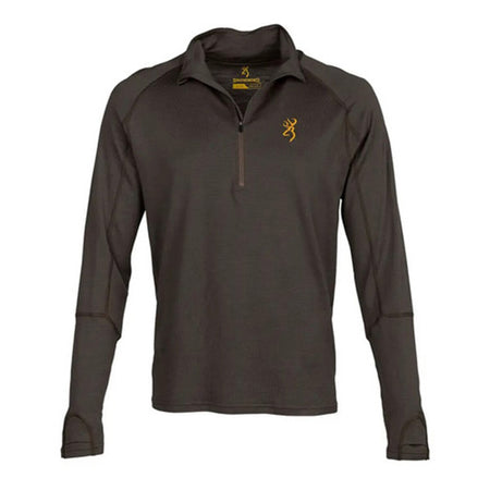 SHT/MERINO/1/4 ZIP/MAJOR BROWN/XL