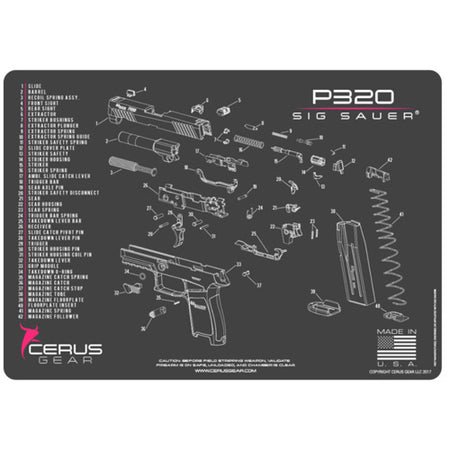 SIG P320 SCHEMATIC GRAY/PINK