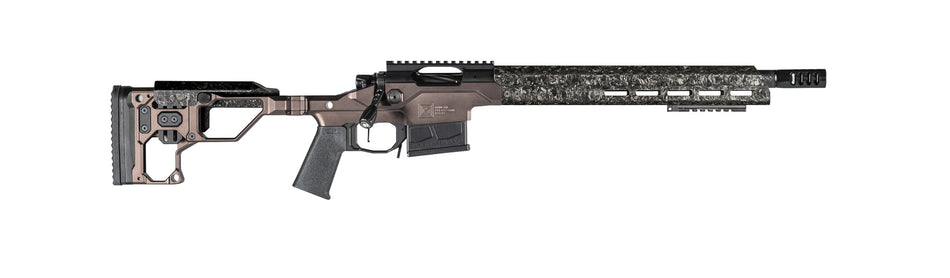 Christensen Arms 8010300800 Modern Precision 308 Win 16" Threaded Carbon Fiber Barrel 5+1, Black Nitride Finish, Desert Brown Anodized Folding Stock, Polymer Grip
