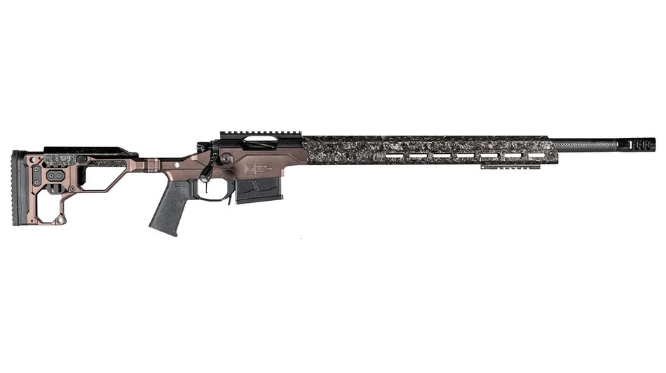 Christensen Arms 8010300900 Modern Precision 6.5 Creedmoor 22" Threaded Carbon Fiber Barrel 5+1, Black Nitride Finish, Desert Brown Anodized Folding Stock, Polymer Grip