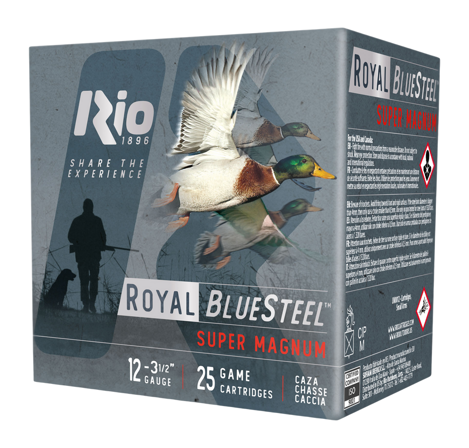 Rio Ammunition Royal BlueSteel Super Magnum 12 Gauge 3.5 in 1-3/8 oz BB 1550 FPS