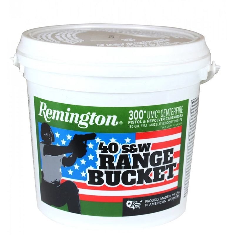 Remington Range Bucket UMC Pistol Ammo 40 S&W 180 gr. FMJ