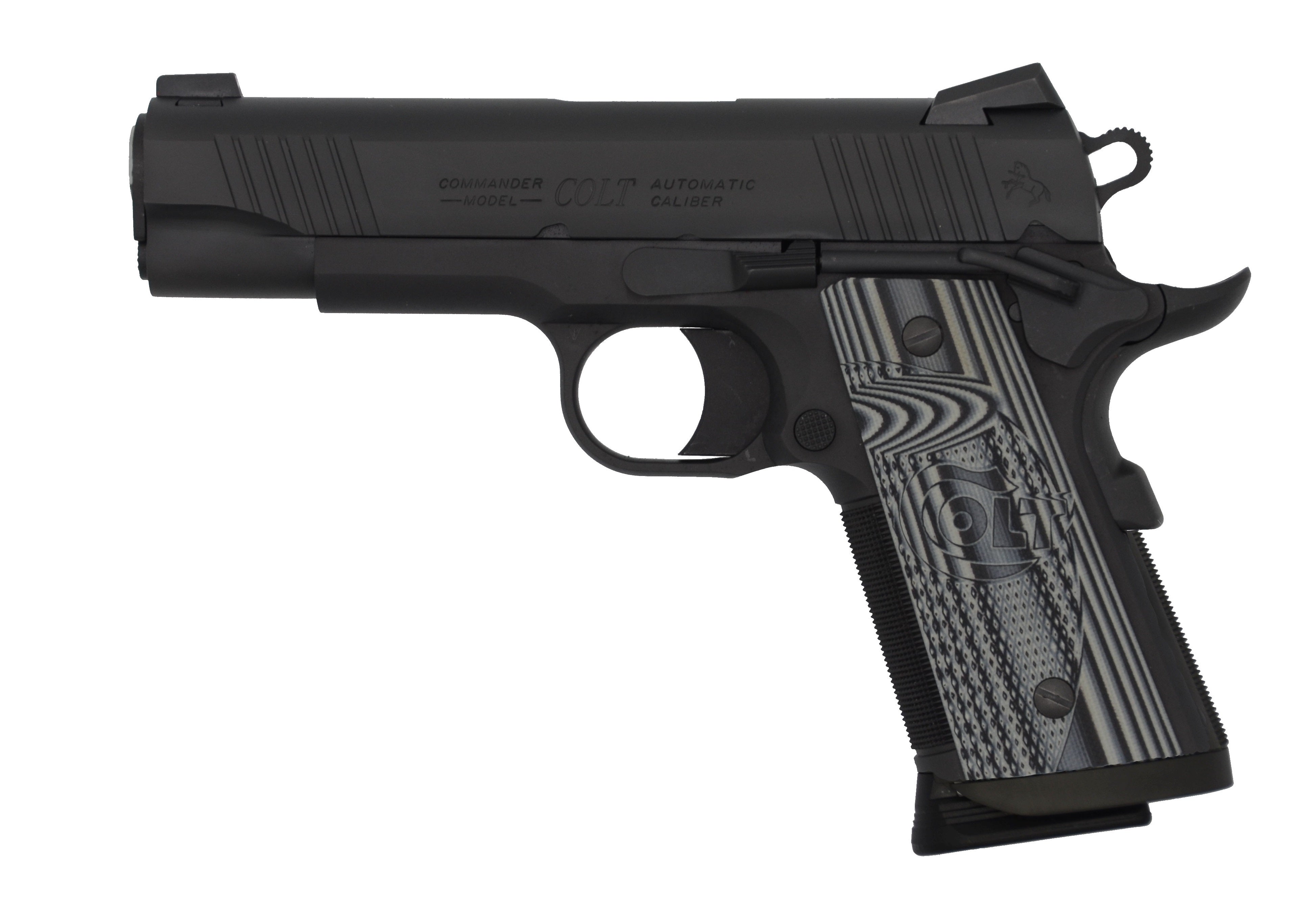 Colt Mfg O9840CCU 1911 Commander Combat Unit 45 ACP 4.25" 7+1 Black PVD Black PVD Stainless Steel Slide Checkered & Scalloped Gray G10 Grip