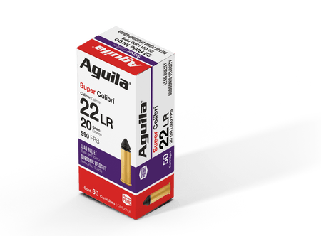 Aguila Ammunition Rimfire Colibri 22LR 20 Grain Powderless Lead Bullet 50 Round Box 1B220337