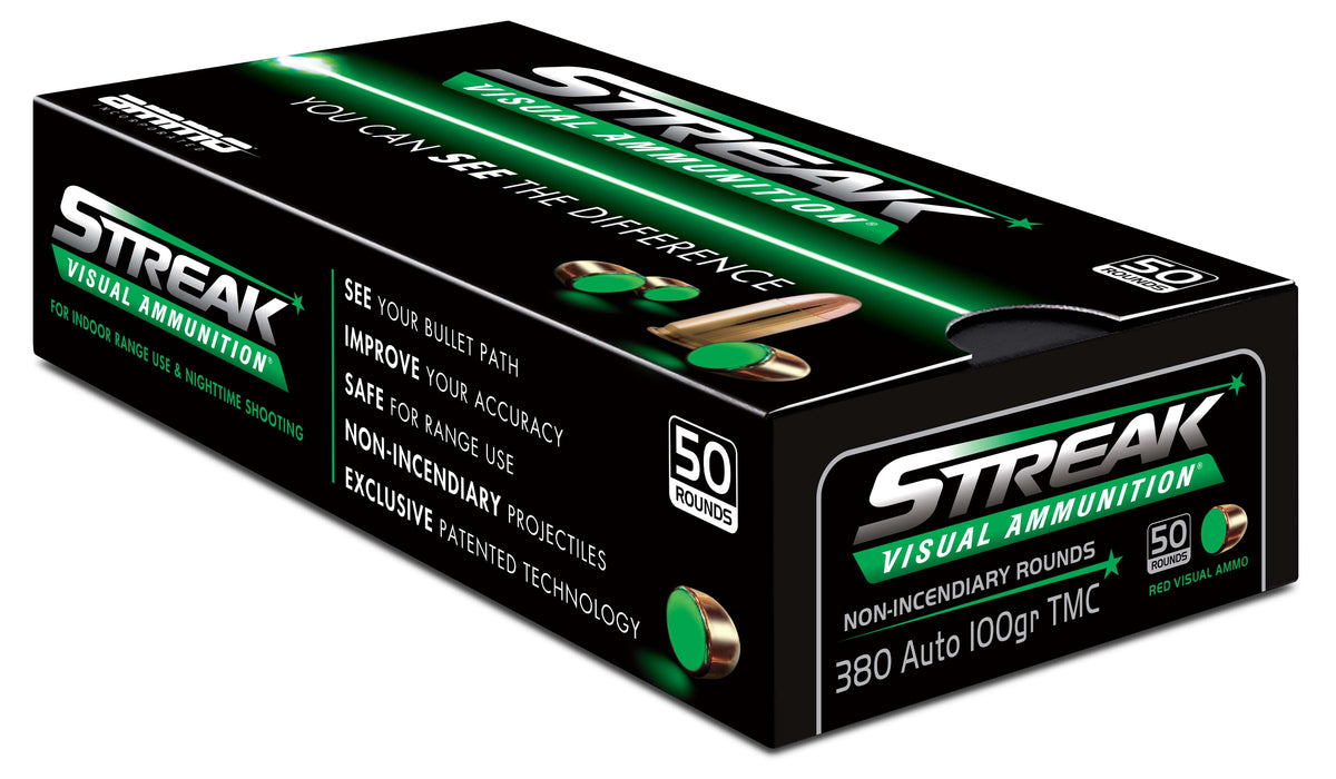 Ammo Inc .380 Auto Streak 100gr Green TMC Ammo