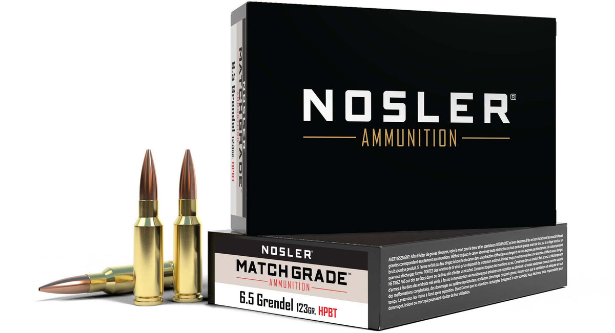 Nosler 6.5 Grendel Match Grade 123gr HPBT Ammo