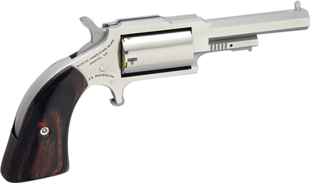 North American Arms 1860250C 1860 Sheriff 22 LR/22 WMR 5 Shot 2.50" Stainless Steel Barrel, Frame & Cylinder, Rosewood Boot Grip, Exposed Hammer