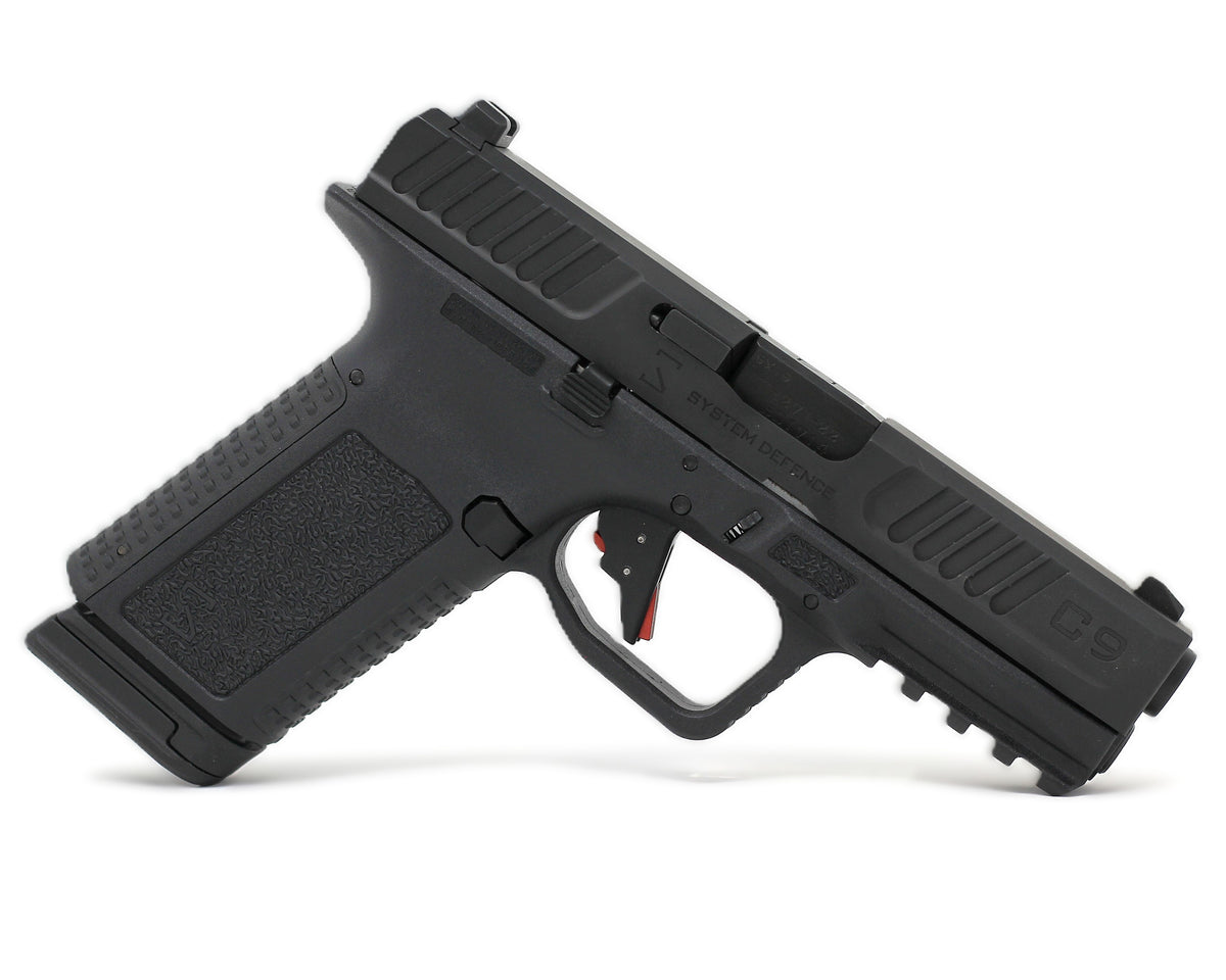 System Defense C9 9mm Luger Handgun G19 Clone with Holster, 2x 15rd Magazines & Cleaning Kit