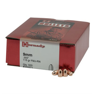 FMJ 9MM CALIBER (0.355") PISTOL BULLETS 090255710250