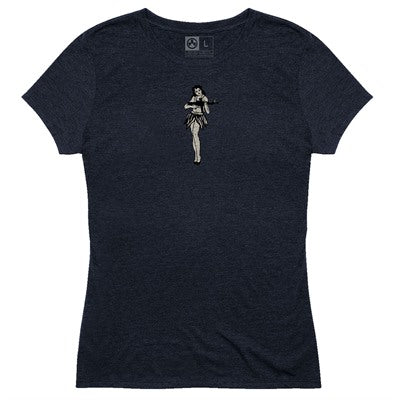 WOMEN'S HULA GIRL TRI-BLEND T-SHIRTS