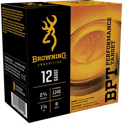 Browning BPT Performance Target Light 12 Gauge 2.75 in 1-1/8 oz #8
