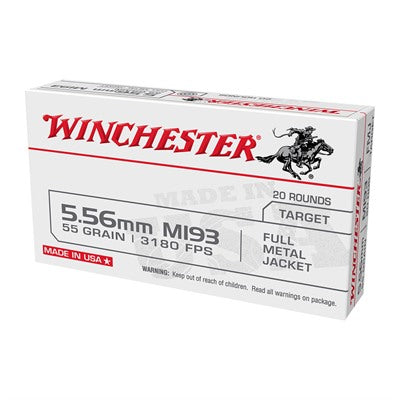 Winchester 5.56x45mm NATO 55gr FMJ Ammo - 200 Rounds