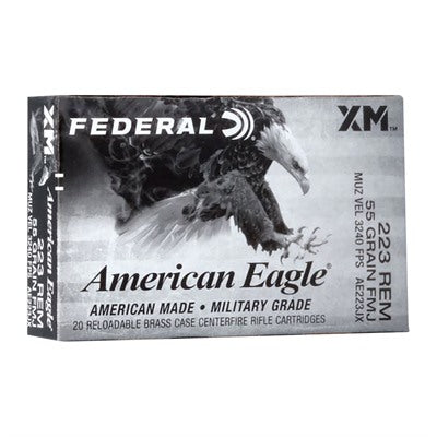Federal .223 Remington American Eagle XM Military Grade 55gr FMJ Ammo