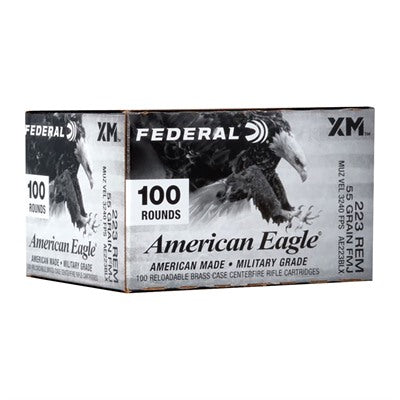 Federal .223 Remington American Eagle XM Military Grade 55gr FMJ Ammo