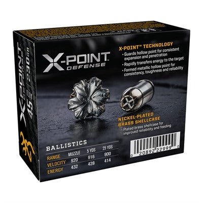 Browning B191700452 X-Point Hollow Point 230 Grain .45 ACP/Auto 326 ft lbs