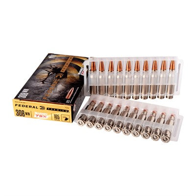 Federal P308H Premium Barnes TSX 165 Grain .308 Win / 7.62x51mm 2650 fps