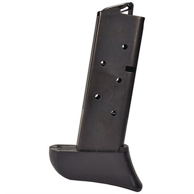 MAGAZINE, MUSTANG .380, 7-ROUND, BLUE W/BASE EXTENSION
