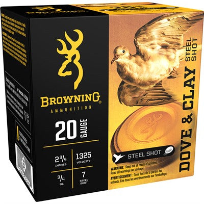 Browning Dove & Clay Extra Distance 20 Gauge 2.75 in 3/4 oz #7