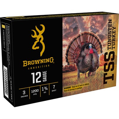 Browning B193921237 TSS Tungsten Turkey 12 Gauge 3" 1-3/4oz #7 1200 fps