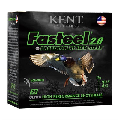 Kent Cartridge Fasteel 2.0 Waterfowl 12 Gauge 3" 1 1/4 oz #1 Shot