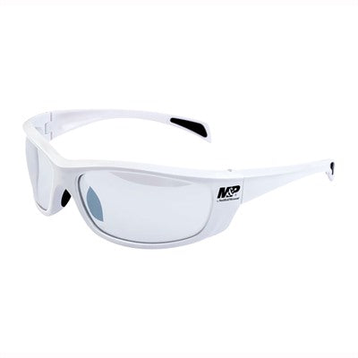 M&P Whitehawk White Frame/Clear Mirror Lens Glasses