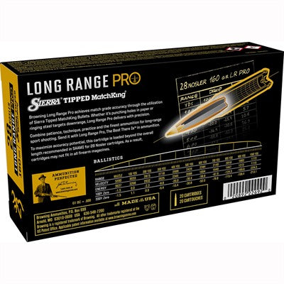 Browning .28 Nosler Long Range Pro 160gr BTHP Ammo