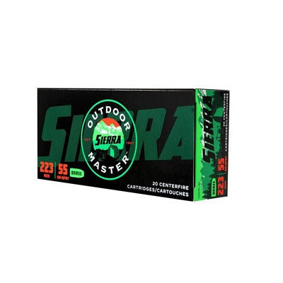 Sierra .223 Remington Outdoor Master 55gr HPBT Ammo