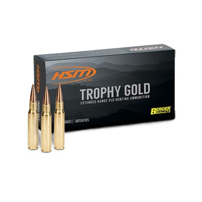 HSM .300 Weatherby Mag Trophy Gold 168gr BTHP Ammo