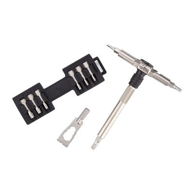 COMPACT RATCHET LOCKING HEX DRIVE WITH 15 BITS & BRACKET