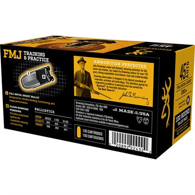 Browning .45 ACP/Auto Value Pack 230gr FMJ Ammo