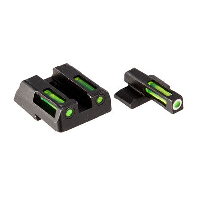 LITEWAVE H3 TRITIUM WHITE RING FRONT SIGHT SET W/ GREEN LITEPIPES 613485589733