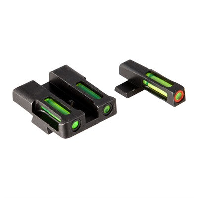 LITEWAVE H3 TRITIUM ORANGE RING FRONT SIGHT SET W/GREEN LITEPIPES 613485589894