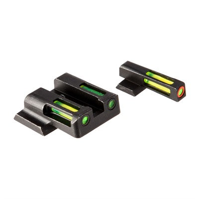 LITEWAVE H3 TRITIUM ORANGE RING FRONT SIGHT SET W/GREEN LITEPIPES 613485589917