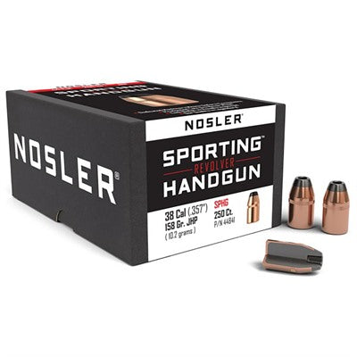 SPORTING HANDGUN 38 CAL (0.357") JHP REVOLVER BULLETS