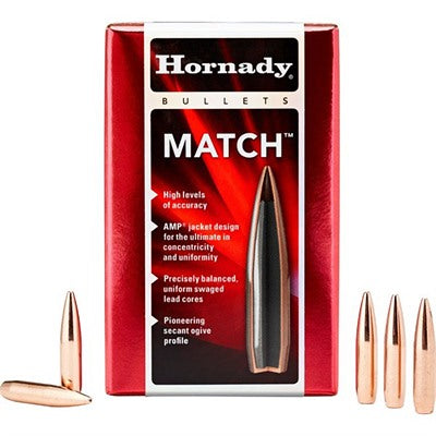 MATCH 30 CALIBER (0.308") HOLLOW POINT BOAT TAIL BULLETS 090255305012