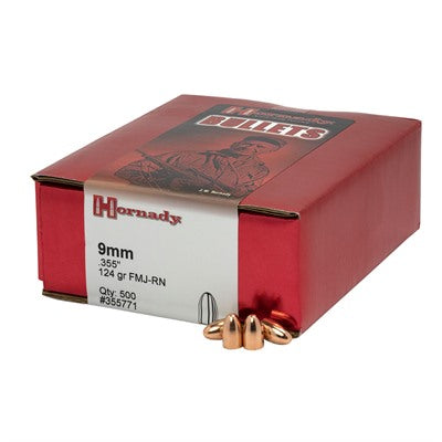 FMJ 9MM CALIBER (0.355") PISTOL BULLETS 090255700954
