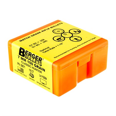 CLASSIC HUNTER 7MM (0.284") BOAT TAIL BULLETS 679459285711